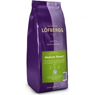 Кофе в зернах Lofbergs Lila Medium Roast , 1 кг.